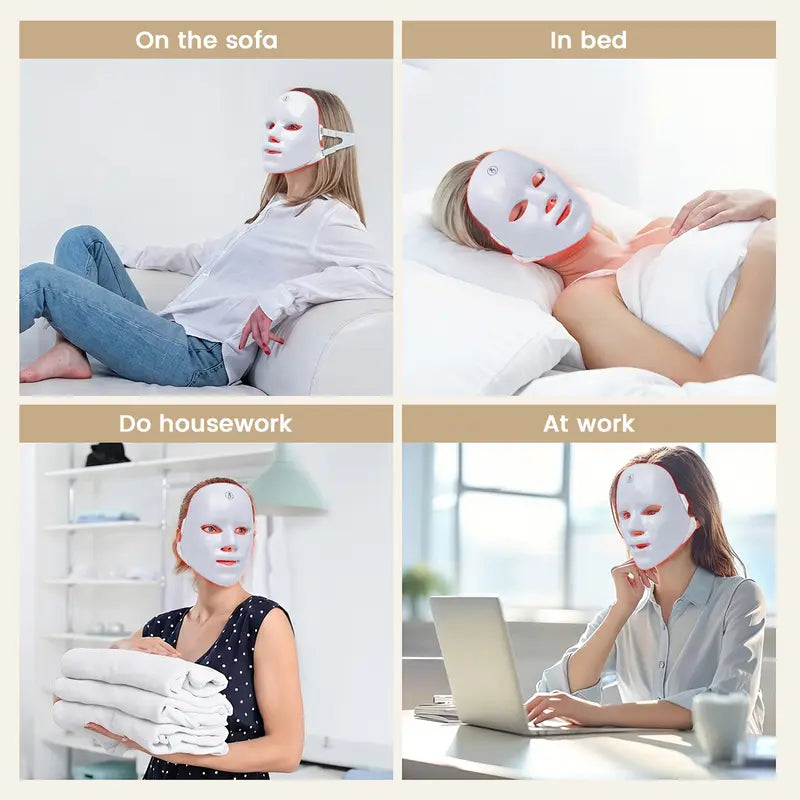 7 Color LED Light Therapy Face Mask