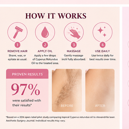 Cyperus Rotundus Oil for Hair Removal Smoothing Soothing Skin Care